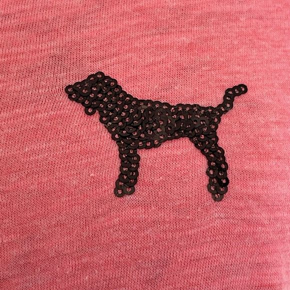 Victoria Secret Pink Blouse Size Small Womens Sleeveless Sequins Animal Y2k - Picture 5 of 12